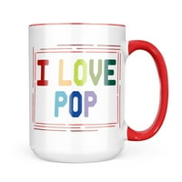 Neonblond volim pop, šareni poklon za kavu za ljubitelje čaja od kave