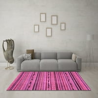 Moderni unutarnji tepisi, Okrugli, apstraktno ružičasti, 4 inča