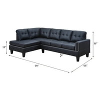 Sekcijska sofa u crnoj boji
