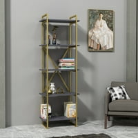 ADA kućni dekor Elston Tier Shelf Shelf Over, zlatni antracit