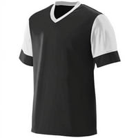 1601. - crno-bijeli juniorski dres s patentnim zatvaračem, crno-bijeli-srednji