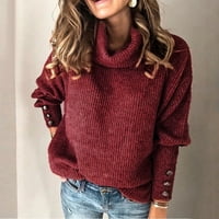 ;/ Ženski pulover s dugim rukavima s dugim rukavima, široki pleteni džemperi, vrhovi