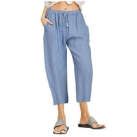 ženske ljetne jesenske kratke hlače Rasprodaje se 5 dolara ženske plus veličine ženske Ležerne jednobojne pamučne