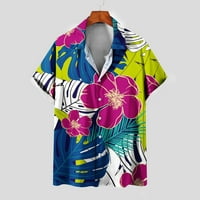 Havajske košulje za muškarce Vintage gornji dio s kratkim rukavima s printom palme ležerna tropska košulja na