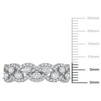 Carat T.W. Dijamant 14KT bijelo zlato isprekidani dijamantni prsten