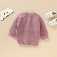 Džemperi za djevojčice od 74 dolara, Dječji zimski topli puloveri s dugim rukavima, ružičasti džemperi,74