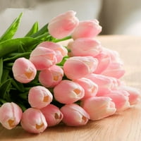 Svijetlo ružičasta umjetna tulipana cvjetovi, lažno plastično cvijeće, ukras za vjenčanje kućni ured uradi sam
