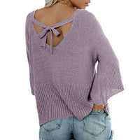 Yobecho ženski proljetni ljetni predimenzionirani džemper dugački batwing rukav vrh