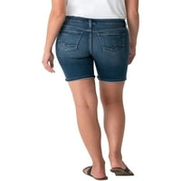 Silver Jeans Co. Ženske sukije Srednje Bermude kratke hlače, veličine struka 24-36