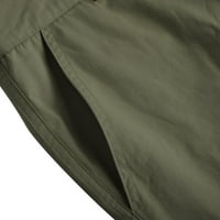 Muške Radne hlače za muškarce-vanjske ravne hlače s gumbima s džepovima elastični pojas teretne hlače širokog