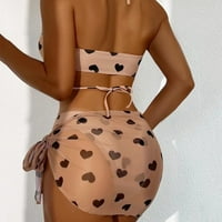 Ženski Bikini Set s izrezom u obliku slova u, kupaći kostim bikini s visokim izrezom, trokutasti kupaći kostim