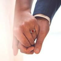14-karatni dijamantni dijamantni prsten od bijelog zlata s imitacijom ružičastog turmalina i umetcima od 8,75