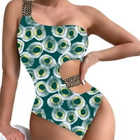 Bikini Setovi za žene, bikini kupaći kostim s dva punjenja, kupaći kostimi s printom, zelena odjeća za plažu