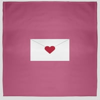 Jednostavno Daisy 2 '3' Koraljni maroon ljubavno pismo Valentines Chenille prostirka