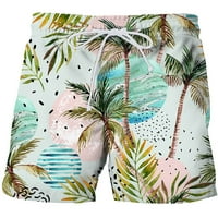 Muške kratke hlače u ležernom klasičnom kroju, Pribor za plažu, muške prozračne kratke hlače za plažu s printom