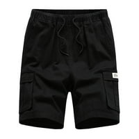 Košarkaške kratke hlače 991 muške muške ljetne kratke hlače u boji s pojasom modne kratke hlače muške hlače crne,