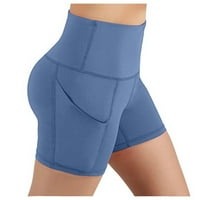 Ženske joga kompresijske hlače visokog struka za podešavanje volumena trbuha elastične biciklističke kratke hlače