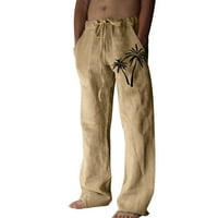 Muške hlače A-liste, Ležerne hlače prevelike veličine s džepovima i printom na vezanje
