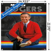 Gospodin Rogers-Retro zidni poster s gumbima, 14.725 22.375