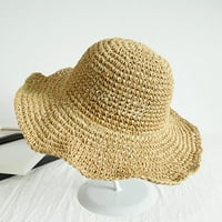 Sunčani šešir ljetni šešir za plažu Modni Ženski Slamnati šešir za putovanja Putni Sunčani višenamjenski sklopivi
