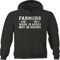 Poljoprivrednici rade na hektarima, a ne u satima kapuljača za muškarce velike tamno sive