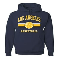 Divlji Bobby City of Los Angeles košarkaška fantazija obožavatelj Sports Unise Hoodie Twie majica, mornarica,