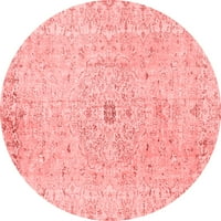 Tradicionalni perzijski tepisi za sobe okruglog oblika crvene boje, promjera 8 inča