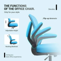 Lacoo Mid Back Mesh uredska stolica ergonomska stolica stola s nacrtanim naslonima za ruke, plava