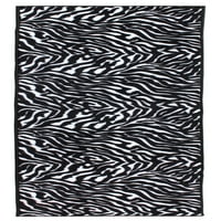 Tepih s životinjskim printom od papira. ft., Migrantska zebra, Najlonska prostirka za vrt, vrt, hodnik, dnevni