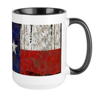 Cafepress - Texas Retro State Flag Velika šalica - Oz keramička velika šalica