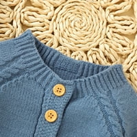 Jesensko-zimski džemper za dječake i djevojčice kombinezon s dugim rukavima pleteni bodi u kontrastnoj boji s