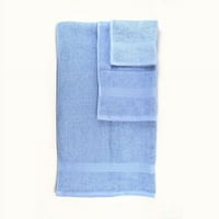 Arkwright kupaonica set pamučnog ručnika - plava - Chelsea pamučni tkani ručnici s obrubom Chevron Dobby, set