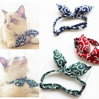 Ogrlica za kućne ljubimce u japanskom stilu, Ukrasna podesiva mekana Leptir mašna za mačiće, proizvodi za njegu