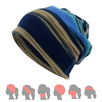 Unise Stripe Print šal od beanie capsaul kabriolet kabriolet vjetrovi