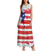U ponudi su ženske suknje za Dan neovisnosti, američka zastava, izrez u obliku slova U, ljetna zabava bez rukava