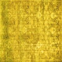 Moderni tepisi u apstraktnoj žutoj boji, kvadrat 7 stopa