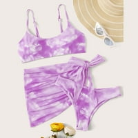 Ženski bikini set s visokim strukom kupaći kostim kupaći kostimi Bikini s vezicama zavoj Bikini Push-up kupaći