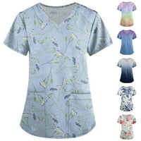 Ženske ljetne Ležerne košulje A-liste, majice s kratkim rukavima i džepovima, plave, 3 A-liste