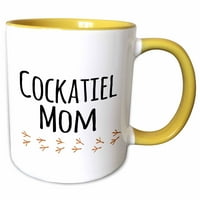 Mama Kakadu 3-a-za ljubitelje ptica, vlasnike kućnih ljubimaca za nju-papagaj Kakadu s tragovima stopala-dvobojna