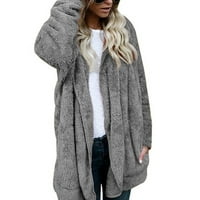 Modni Ženski kardigan, ležerni topli kaput, jakna, zimska jednobojna duga gornja odjeća, kardigan, džemperi za