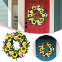 Ljetni Kreativni novi ukras trgovačkog centra umjetnim cvjetovima suncokreta ukras vrata biljni prsten Uskrsni