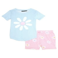 Kidtopia djevojke vrh kratkih rukava s kratkim hlačama set za spavanje pidžame, veličine 6x-14