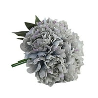 Yubnlvae Umjetna svilena cvjetovi božur cvjetni vjenčani buket Bridal Hydrangea plavi dekor doma