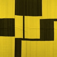 Moderni tepisi u apstraktnoj žutoj boji, kvadrat 6 stopa