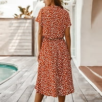Ljetne sunčane haljine za žene, Ženska ljetna Nova haljina s točkicama s printom na kopčanje, nepravilna haljina