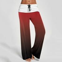Hlače za žene trendi ljetni džepni struk Elastični struk tiskani labavi joga duge ženske hlače