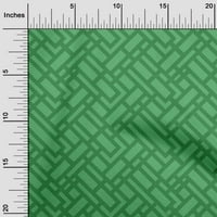 Oneoone viskoza šifonska zelena tkanina geometrijska tkanina za šivanje tiskane zanate tkanine uz dvorište široko