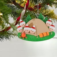 Eychin Personalizirana obiteljska božićna drvca ukras za smola božićni privjesci Božićni odmor ukrasi Zimski poklon
