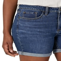Ženske kratke hlače srednje duljine 5 s manšetama