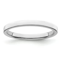 Sterling srebro ravne veličine, jednostavan klasični zaručnički prsten